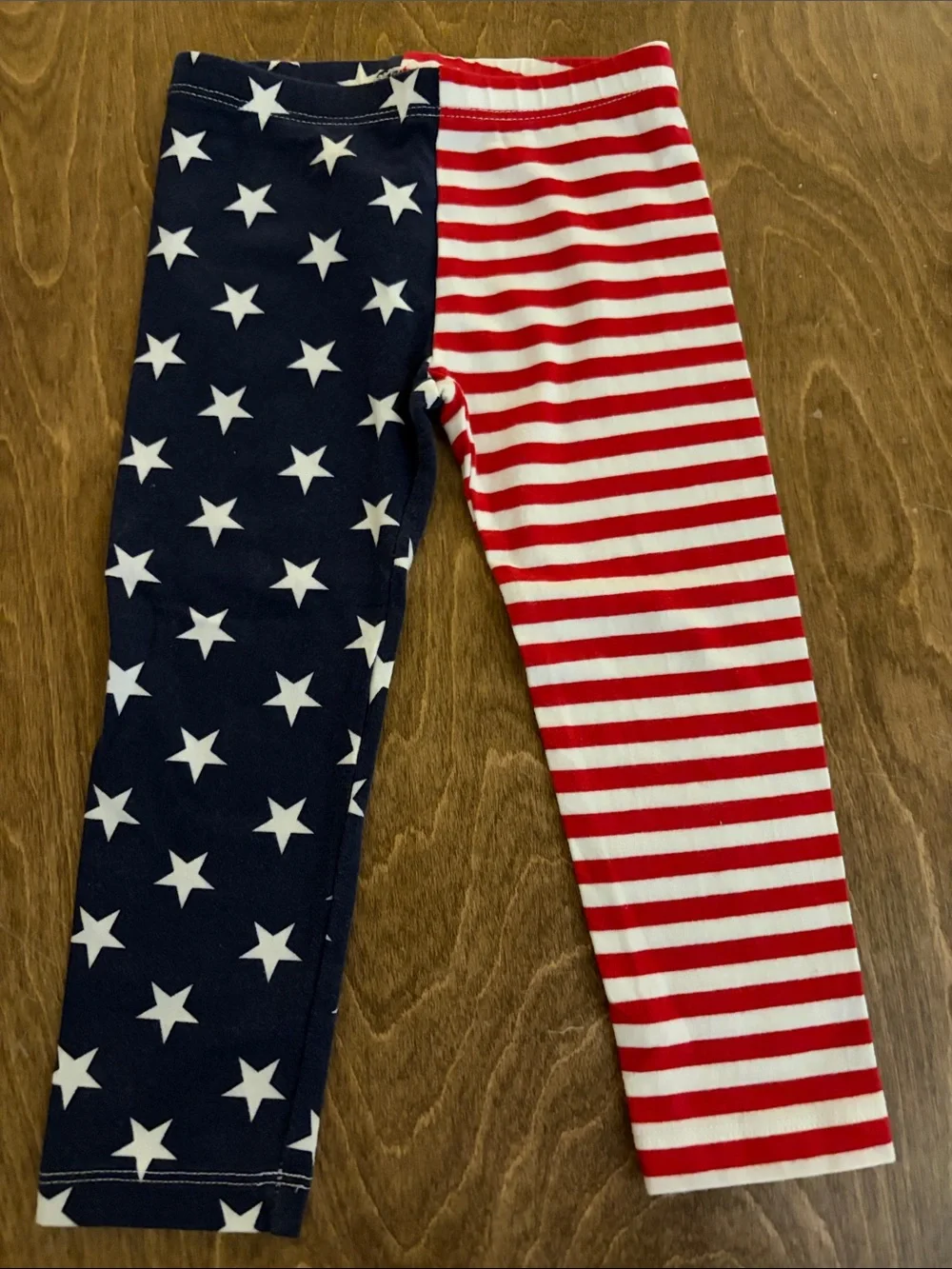 Old Navy Red, White & Blue Star + Stripe Kids Leggings 3T